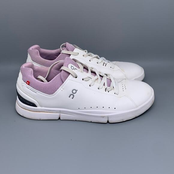 On Cloud Roger Spin‎ White Purple Tennis Shoes Women's Sz 11 - Picture 1 of 11